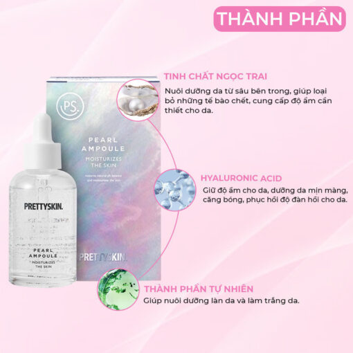 Tinh Chất Serum PrettySkin Dưỡng Trắng Da Ngọc Trai  Hàn Quốc 50ml 01813 - Hình ảnh 2