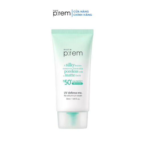 Kem chống nắng vật lý kiềm dầu Make P:rem UV Defense Sebum Sun Cream 50ml N3624