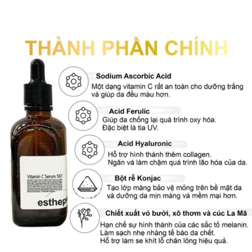 Serum Esthemax Vitamin C Serum 561 Trắng Sáng Da Cấp Ẩm Chống Lão Hóa Hàn Quốc Chai 100ml - Hình ảnh 7