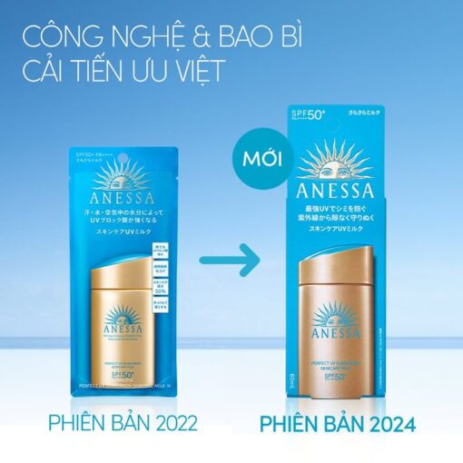 Kem Sữa Chống Nắng Chống Trôi Anessa Perfect UV Sunscreen Skincare Milk SPF50+/PA++++ N3402 - Hình ảnh 5