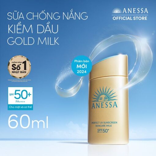 Kem Sữa Chống Nắng Chống Trôi Anessa Perfect UV Sunscreen Skincare Milk SPF50+/PA++++ N3402 - Hình ảnh 7