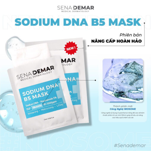 Mặt nạ Sena Demar sodium DNA B5 mask cấp ẩm phục hồi dưỡng trắng da P4609 - Hình ảnh 2