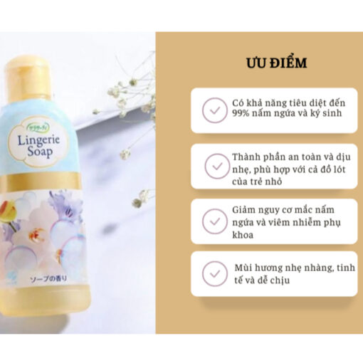 Nước giặt đồ lót Nhật Bản KOBAYASHI SEIYAKU an toàn cho da Lingerie Soap 120ml N3412 - Hình ảnh 4