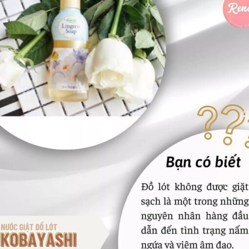 Nước giặt đồ lót Nhật Bản KOBAYASHI SEIYAKU an toàn cho da Lingerie Soap 120ml N3412 - Hình ảnh 5