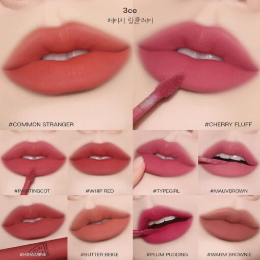 Son kem bùn mịn lì 3CE Hazy Lip Clay nắp bạc 4g N3660 - Hình ảnh 4