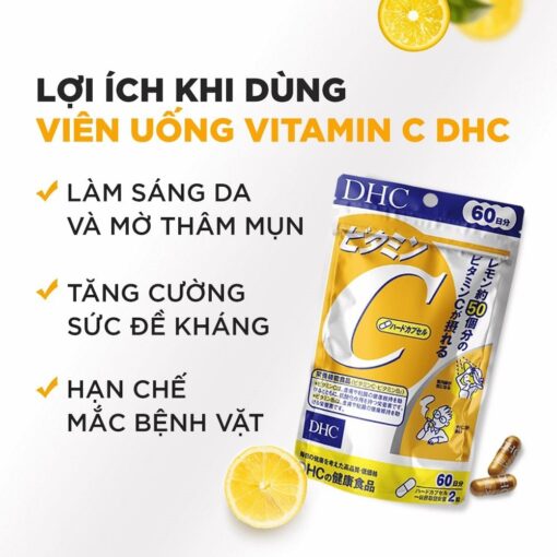 Viên Uống DHC Vitamin C Hỗ Trợ Sức Đề Kháng, Trắng Da 60v 37737 - Hình ảnh 3