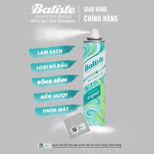 Dầu Gội Khô Batiste Giúp Làm Sạch, Tóc Bồng Bềnh Dry Shampoo 50ml 27450 - Hình ảnh 6