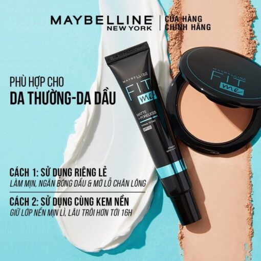 Kem Lót Maybelline Kiềm Dầu, Lâu Trôi, Ngăn Xuống Tông Fit Me Matte 16h 30ml P4960 - Hình ảnh 5