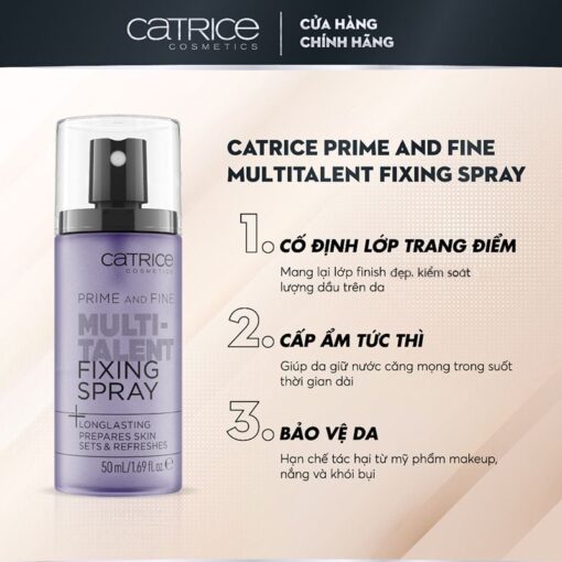 Xịt Khóa Nền Catrice Kiềm Dầu, Giữ Ẩm, Căng Bóng, Lâu Trôi Catrice 50ml P4087 - Hình ảnh 3