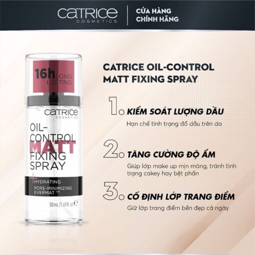 Xịt Khóa Nền Catrice Kiềm Dầu, Giữ Ẩm, Căng Bóng, Lâu Trôi Catrice 50ml P4087 - Hình ảnh 4